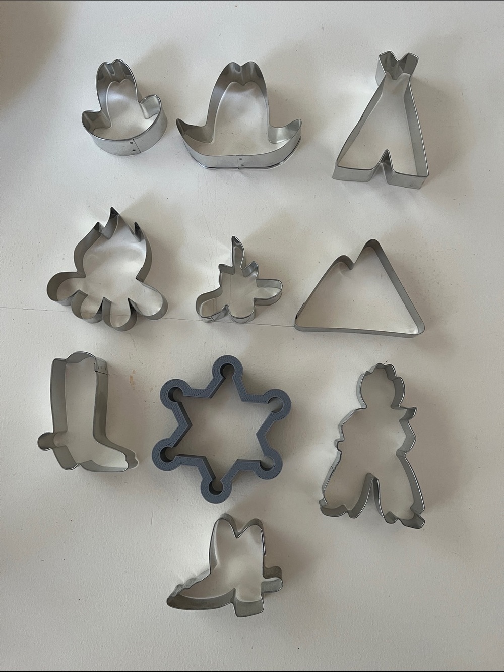 Western and Camping-Themed Cookie Cutters, Set of 10